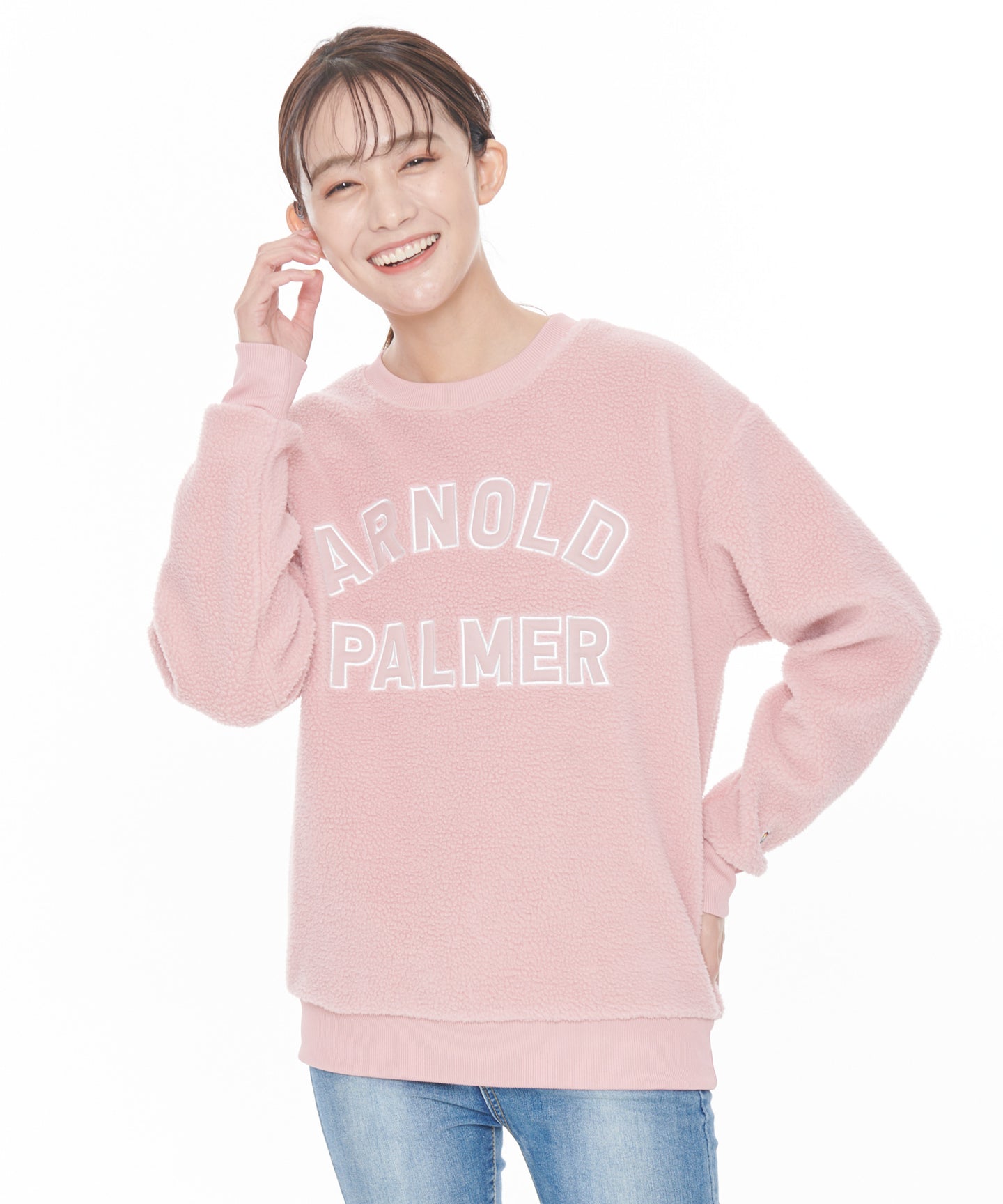 Arnold Palmer 【残り2点】ボアフリースシェアロゴプルオーバー